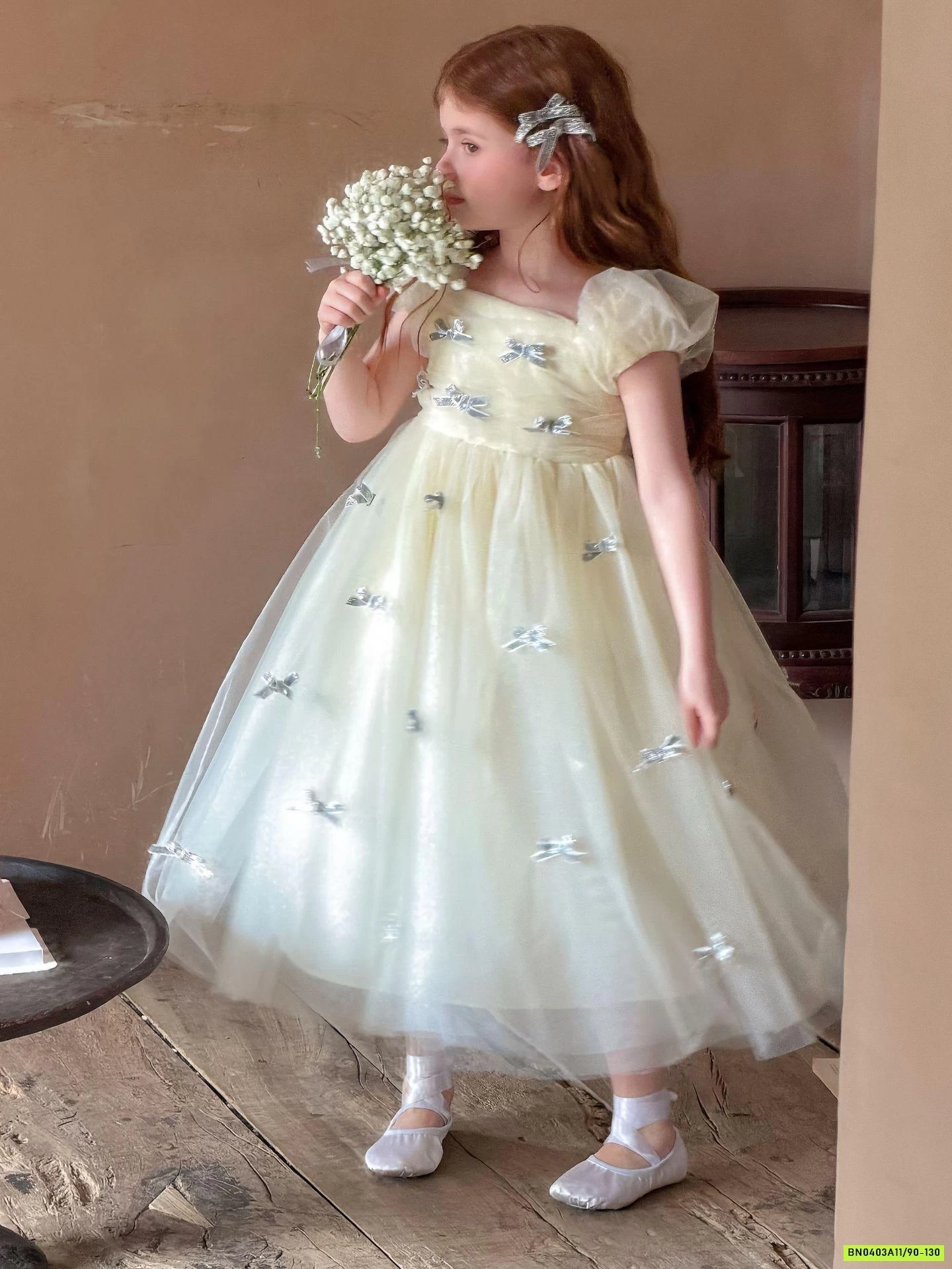 ĐẦM VOAN CÔNG CHÚA GẮN NƠ OTALY