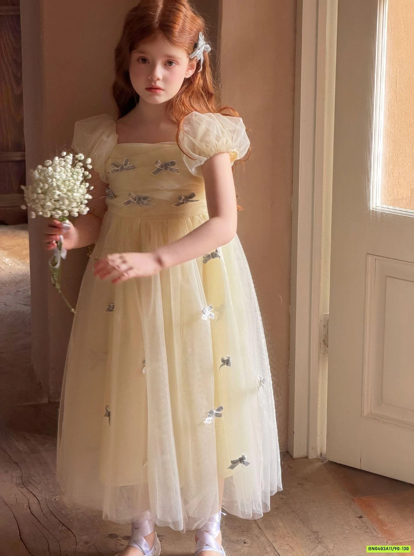 ĐẦM VOAN CÔNG CHÚA GẮN NƠ OTALY