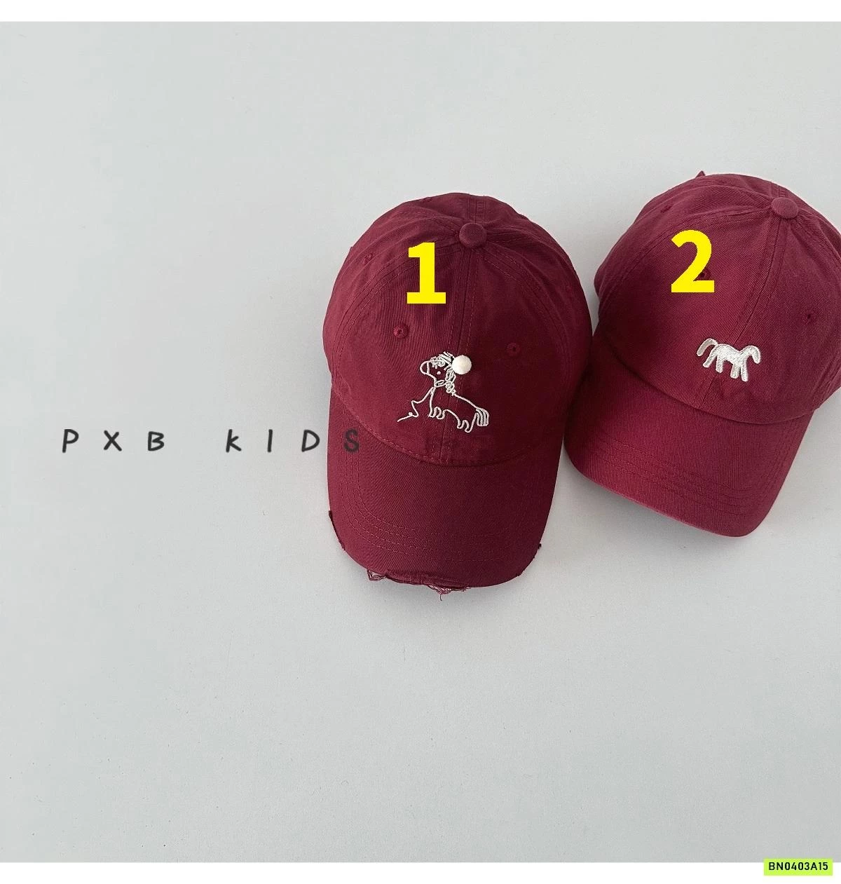 MŨ KẾT ĐỎ ĐÔ THÊU NGỰA