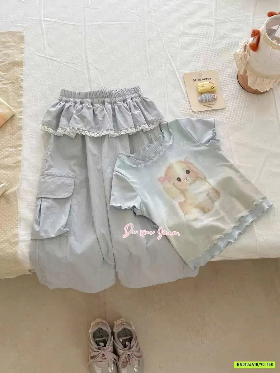 SÉT ÁO VIỀN BÈO MIX QUẦN TÚI HỘP