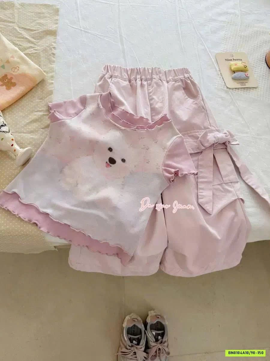 SÉT ÁO VIỀN BÈO MIX QUẦN TÚI HỘP