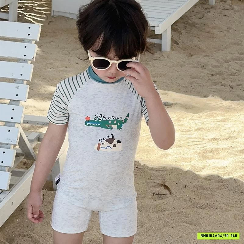 BỘ BƠI BÉ TRAI HỌA TIẾT DÀI TAY