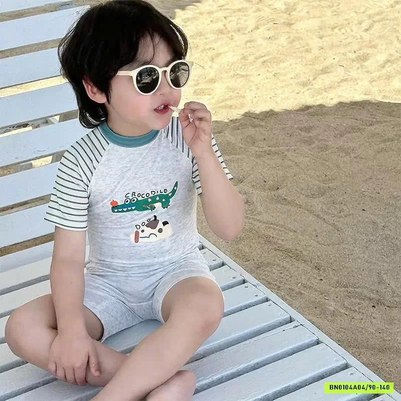 BỘ BƠI BÉ TRAI HỌA TIẾT DÀI TAY