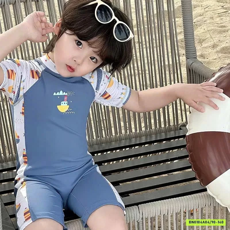 BỘ BƠI BÉ TRAI HỌA TIẾT DÀI TAY