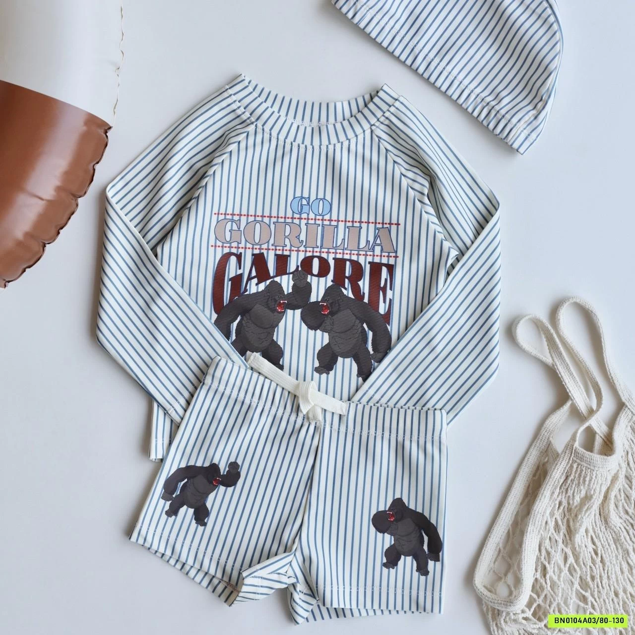 SÉT BƠI BÉ TRAI 3 CHI TIẾT ÁO DÀI TAY