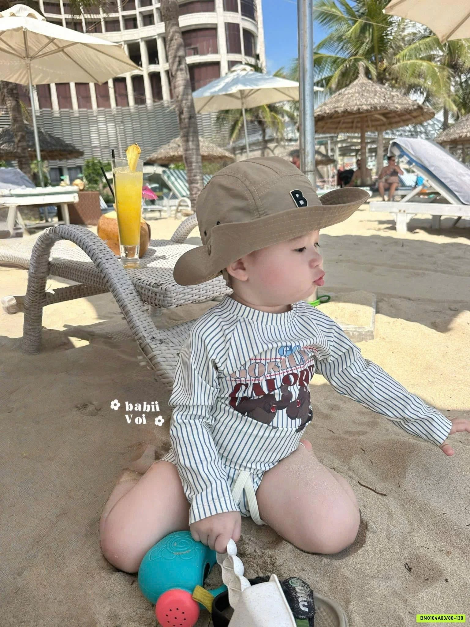 SÉT BƠI BÉ TRAI 3 CHI TIẾT ÁO DÀI TAY