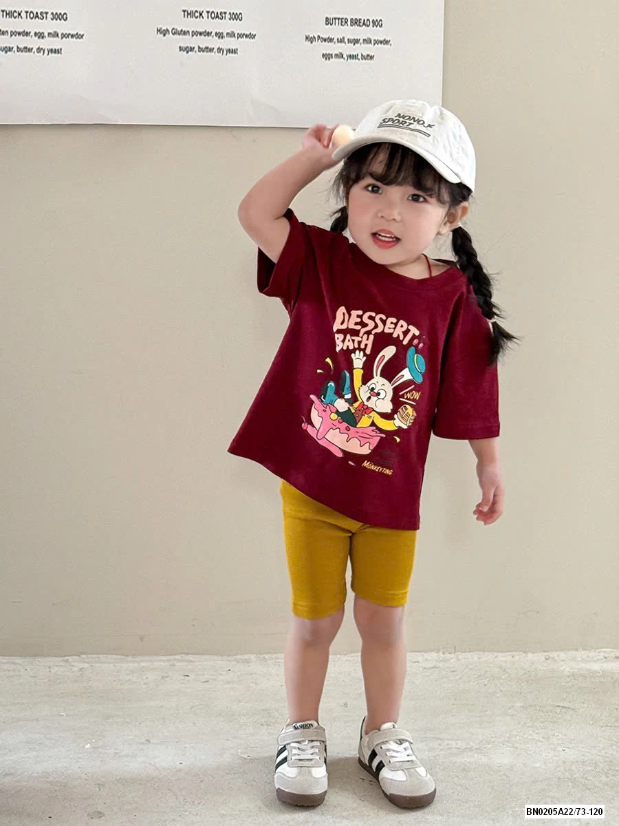 ÁO THUN ĐỎ IN THỎ