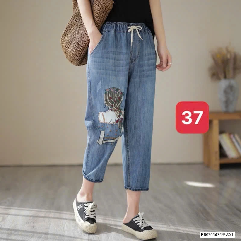 BAGGY JEASN THÊU XUẤT NHẬT