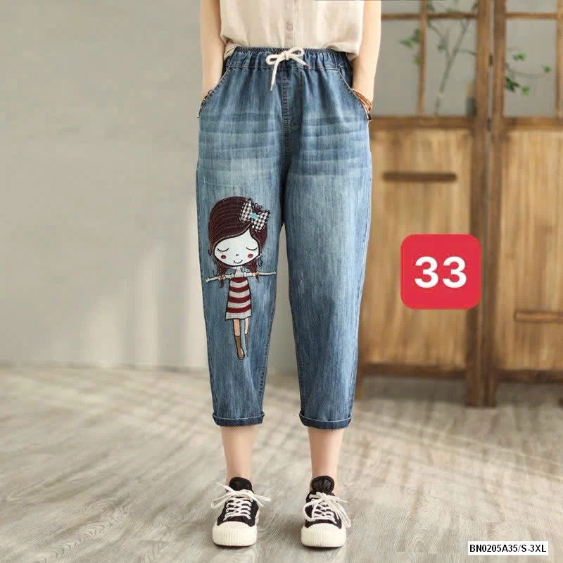 BAGGY JEASN THÊU XUẤT NHẬT