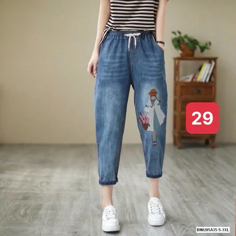 BAGGY JEASN THÊU XUẤT NHẬT