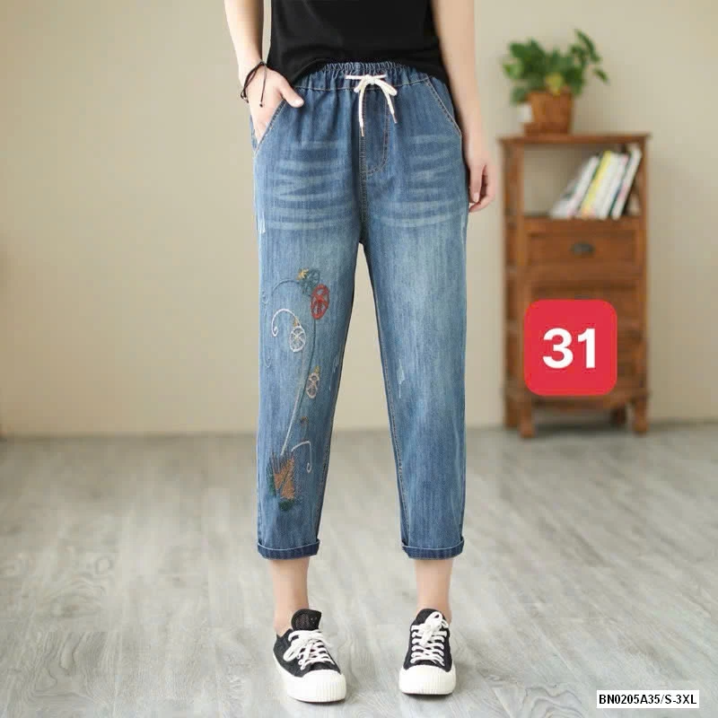 BAGGY JEASN THÊU XUẤT NHẬT