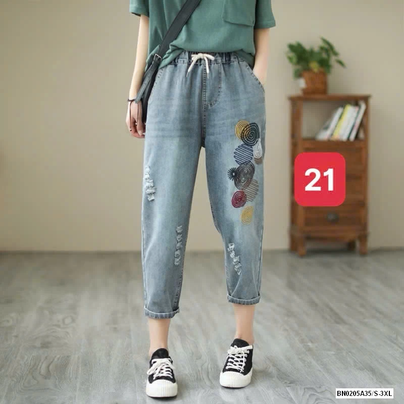 BAGGY JEASN THÊU XUẤT NHẬT