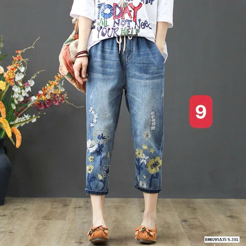 BAGGY JEASN THÊU XUẤT NHẬT