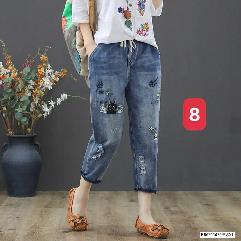 BAGGY JEASN THÊU XUẤT NHẬT