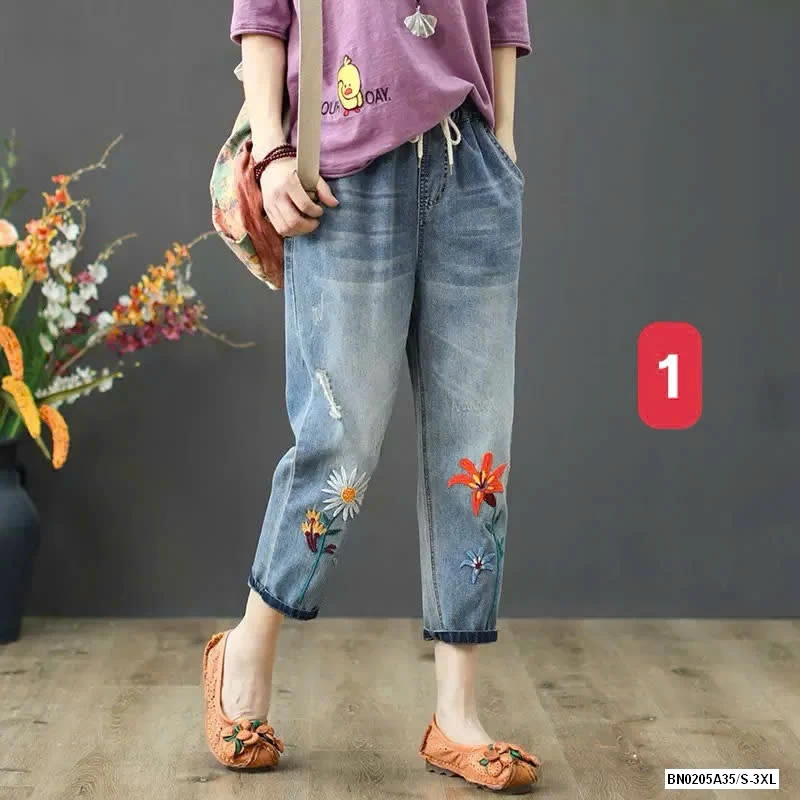 BAGGY JEASN THÊU XUẤT NHẬT