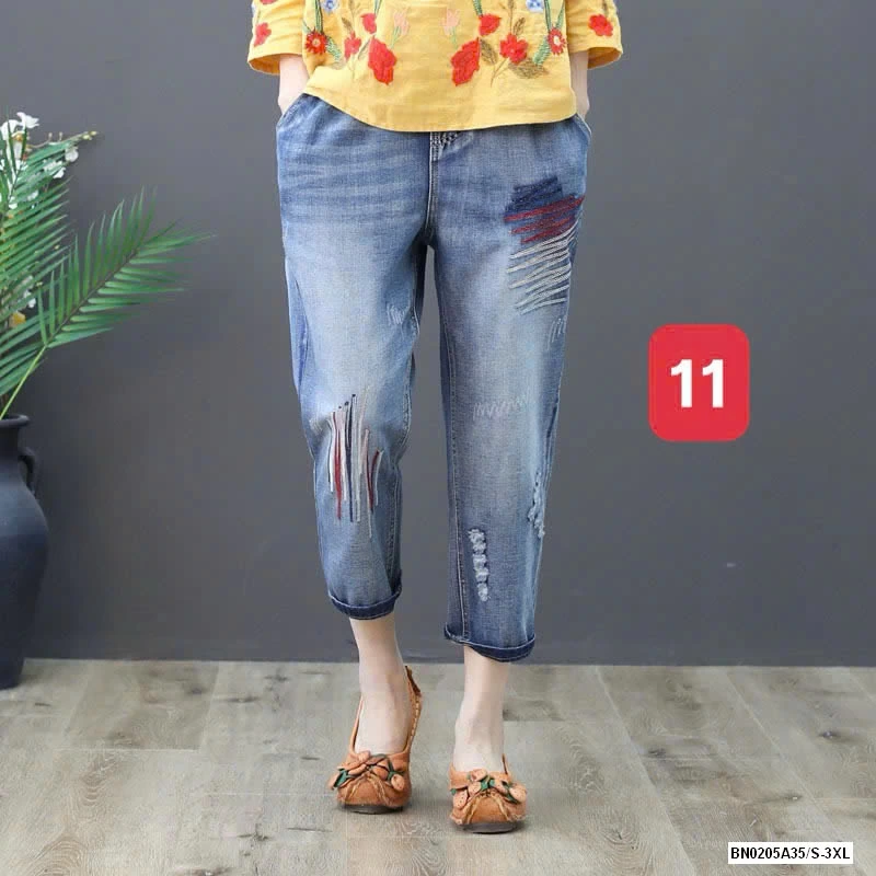 BAGGY JEASN THÊU XUẤT NHẬT