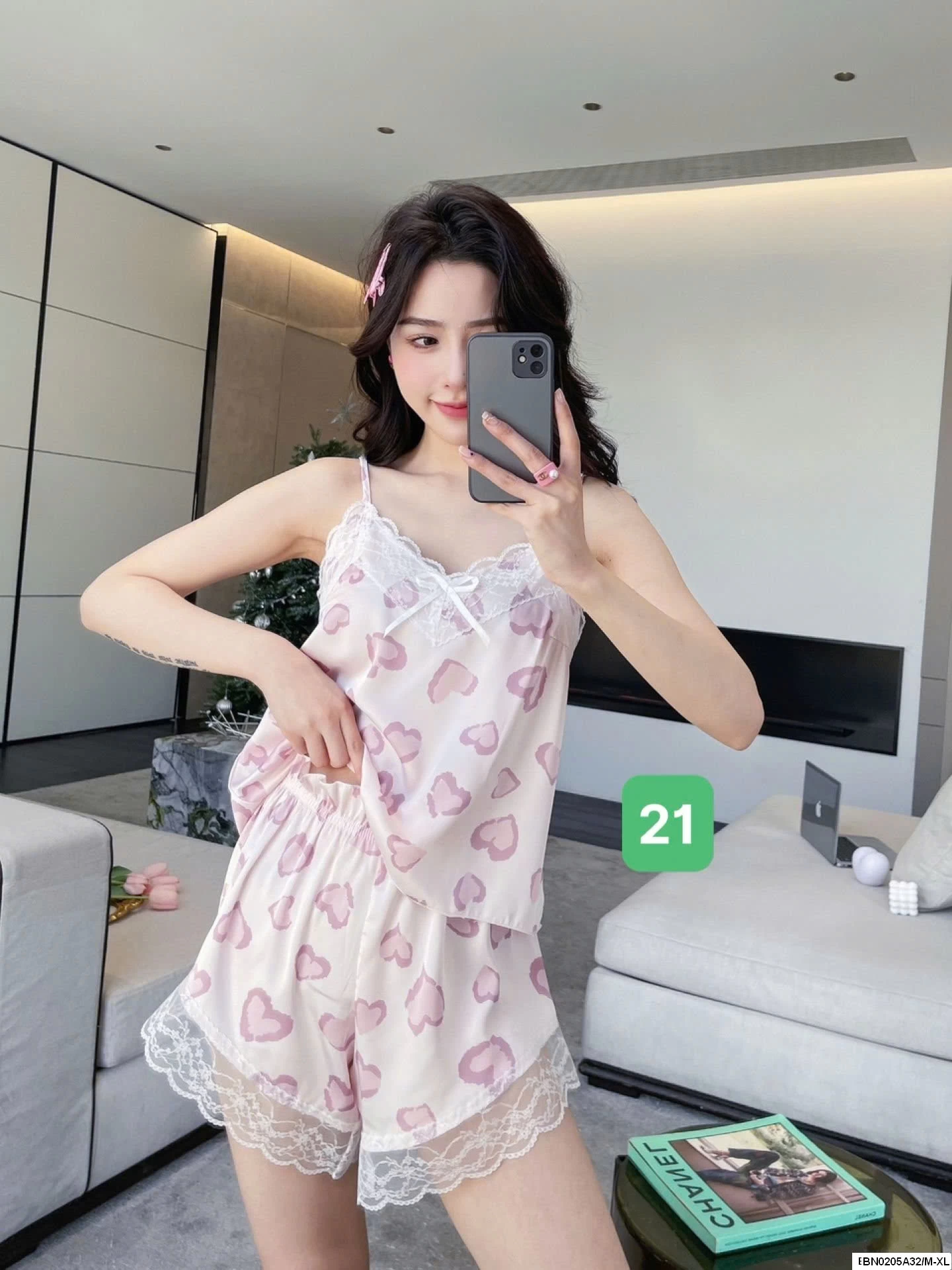 BỘ NGỦ LỤA 2 DÂY VIỀN REN