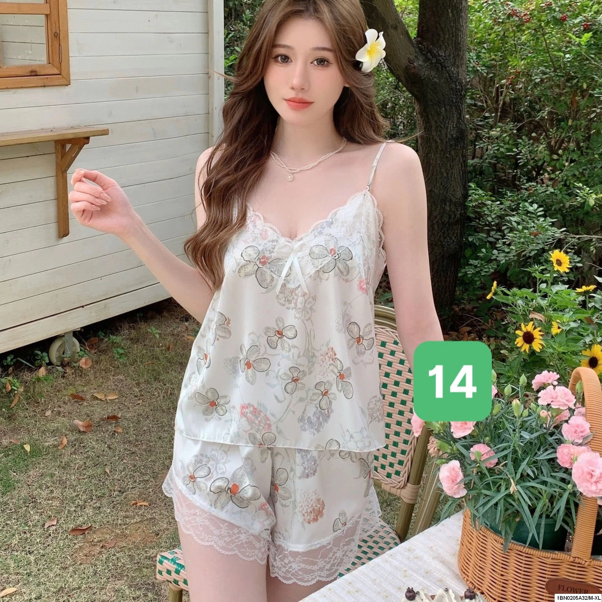 BỘ NGỦ LỤA 2 DÂY VIỀN REN