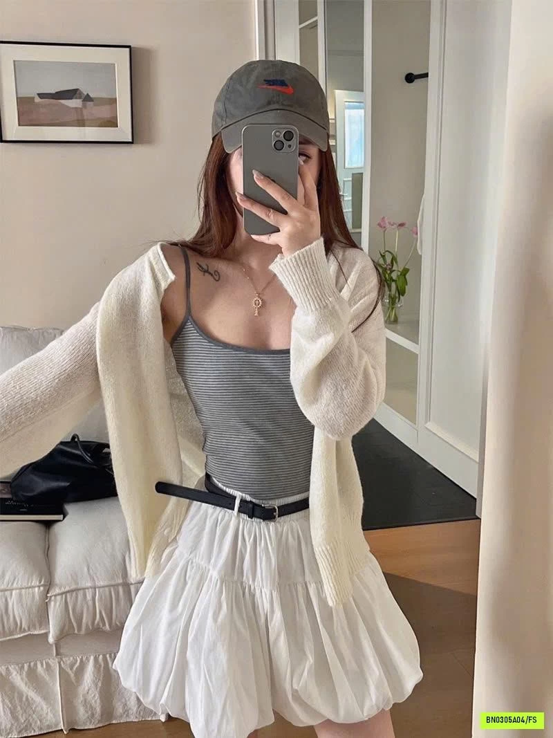 ÁO 2 DÂY KẺ KÈM BRA CHO NỮ