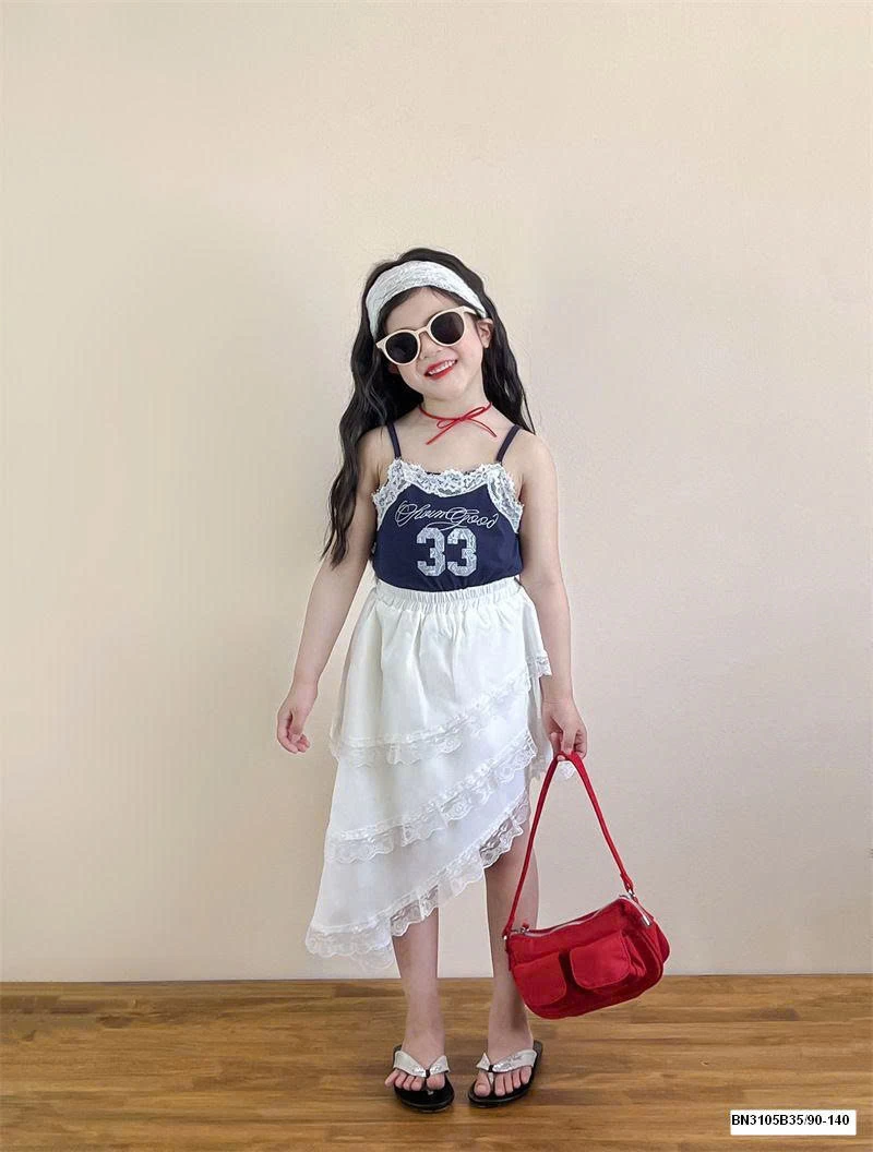 SÉT ÁO 2 DÂY SỐ 33 MIX CHÂN VÁY VẠT CHÉO