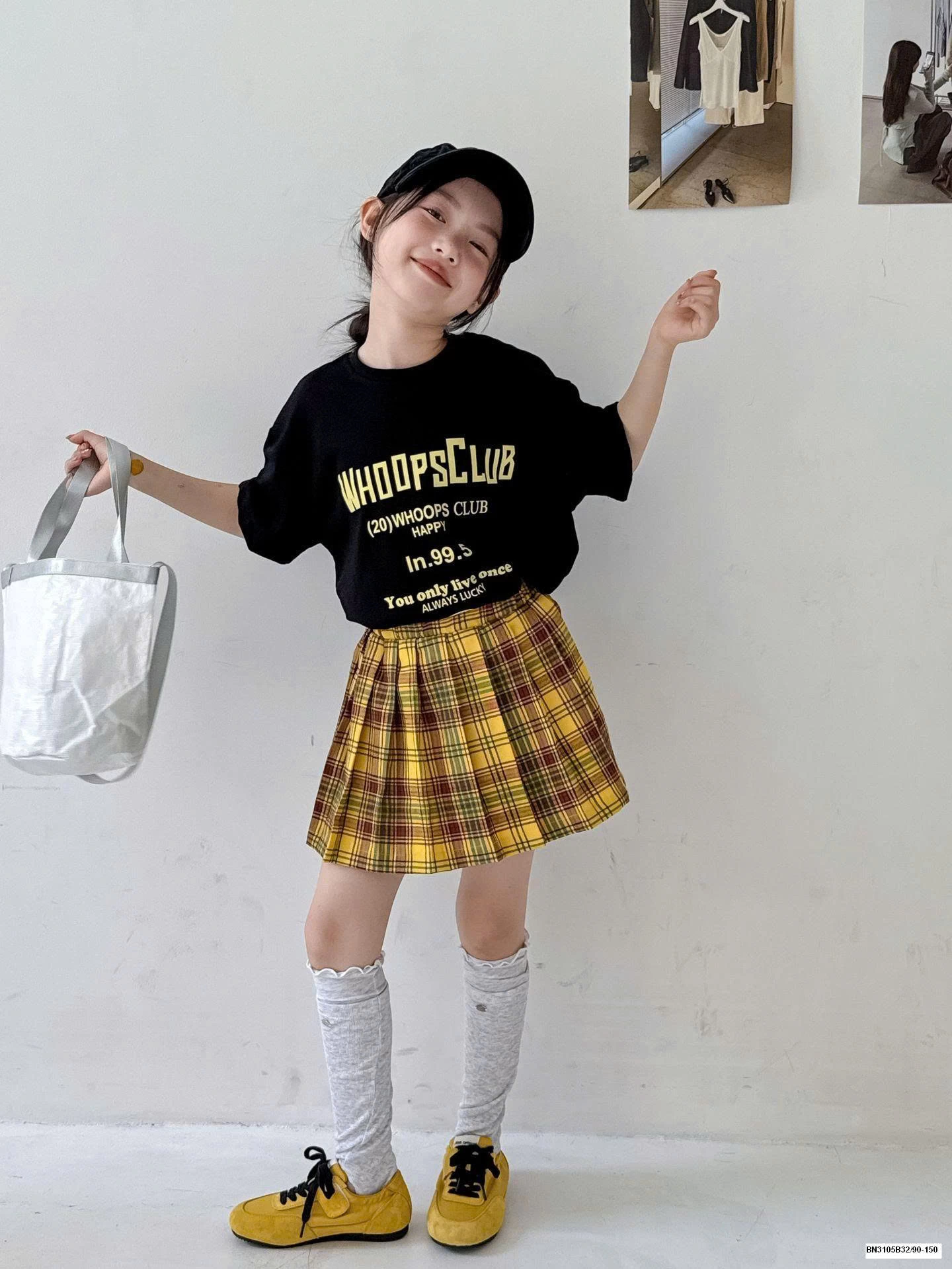 SET ÁO PHÔNG MIX CHÂN VÁY XẾP LY VÀNG