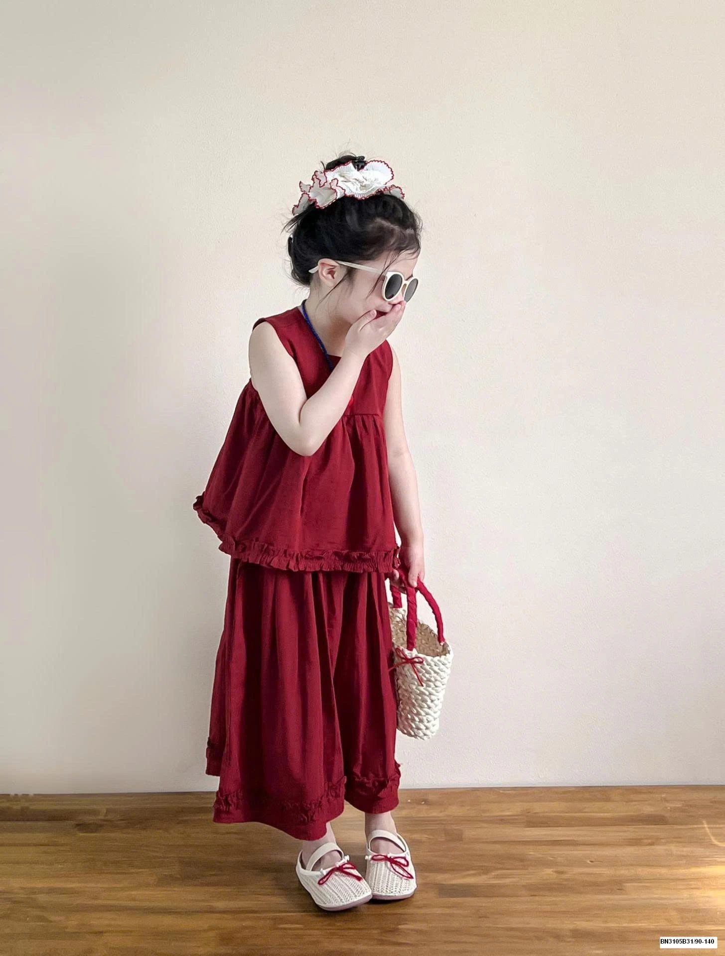 SÉT BABYDOLL ĐỎ BÉ GÁI