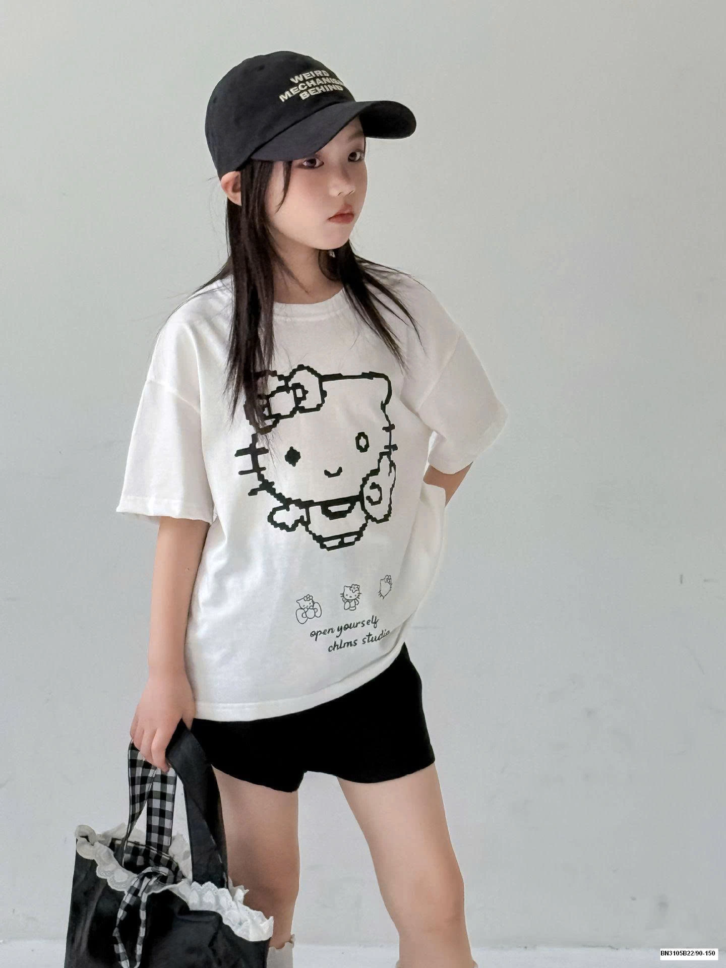 SET ÁO THUN + QUẦN SHORT HELLO KITTY BÉ GÁI