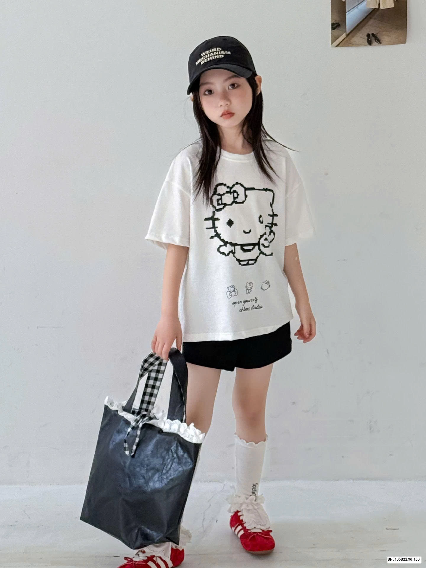 SET ÁO THUN + QUẦN SHORT HELLO KITTY BÉ GÁI