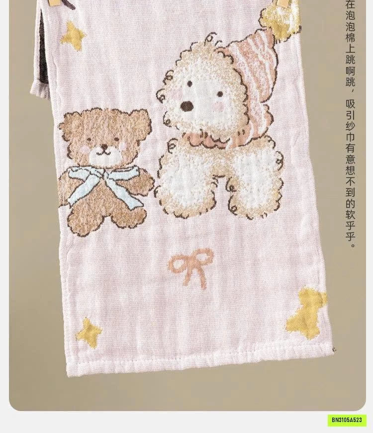 SÉT 6 KHĂN XÔ 7A KHÁNG KHUẨN CHO BÉ