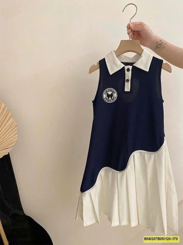 VÁY SÁT NÁCH CỔ POLO CHO BÉ GÁI