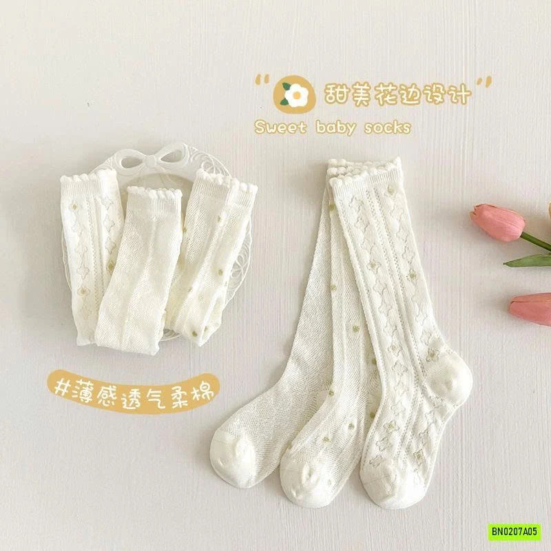 SÉT 3Đ TẤT REN CAO CỔ BG