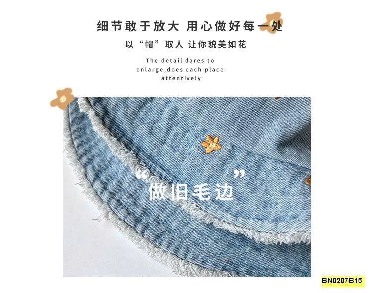 MŨ BUCKET DENIM CHO NỮ
