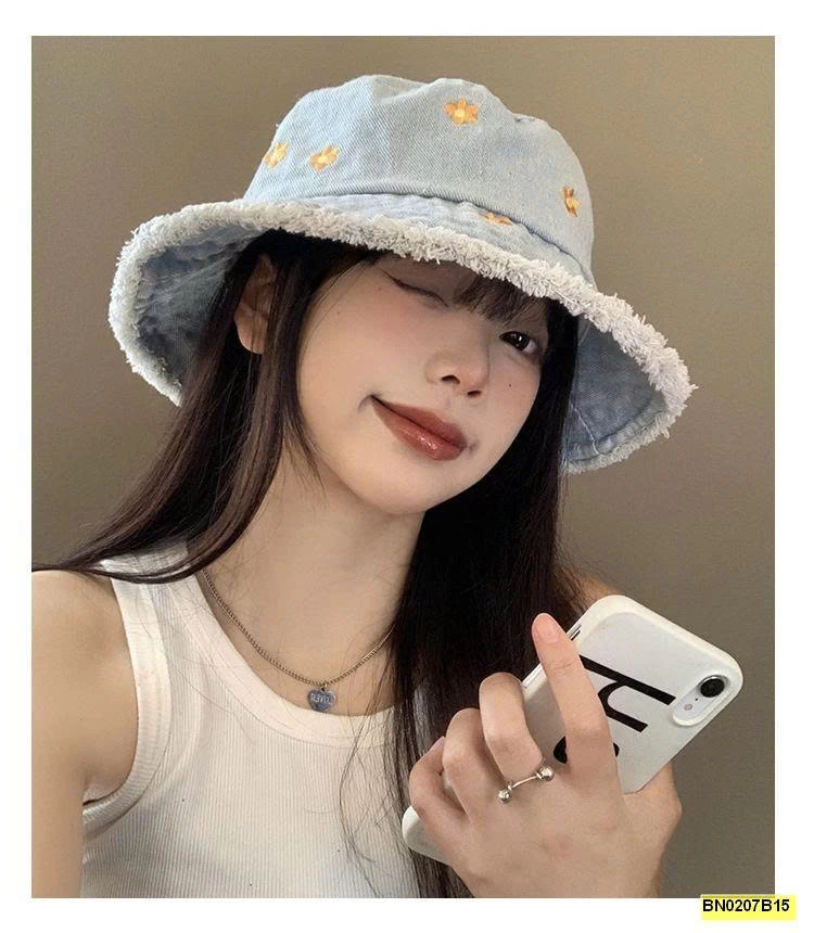 MŨ BUCKET DENIM CHO NỮ