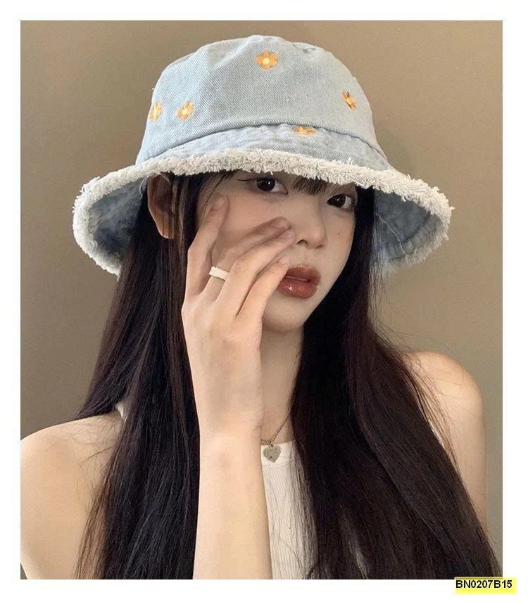 MŨ BUCKET DENIM CHO NỮ