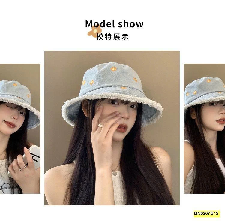 MŨ BUCKET DENIM CHO NỮ