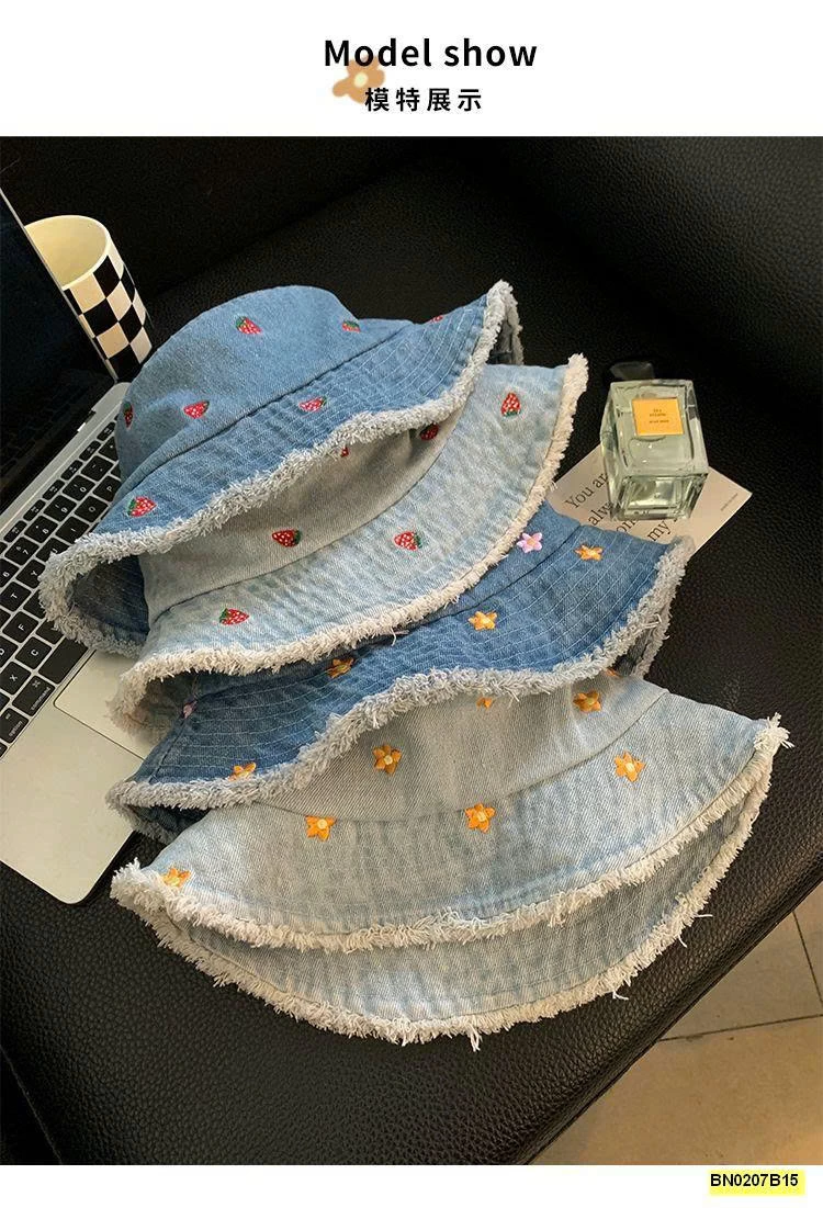 MŨ BUCKET DENIM CHO NỮ