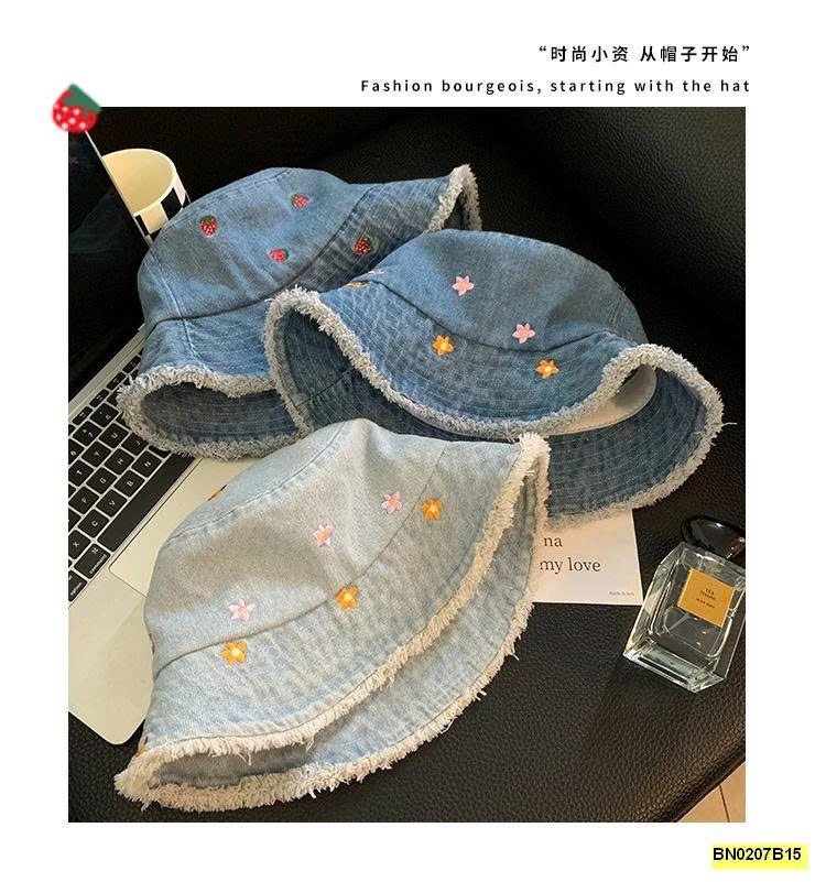 MŨ BUCKET DENIM CHO NỮ