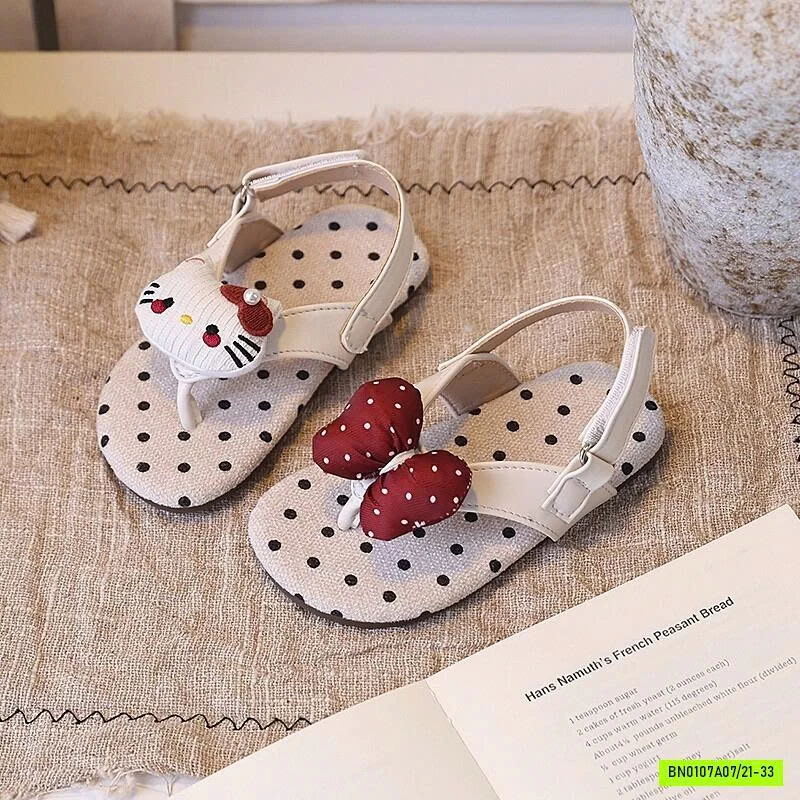 SANDAL XỎ NGÓN CHẤM BI KITTY