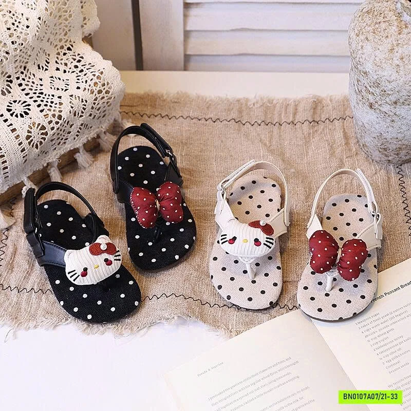 SANDAL XỎ NGÓN CHẤM BI KITTY