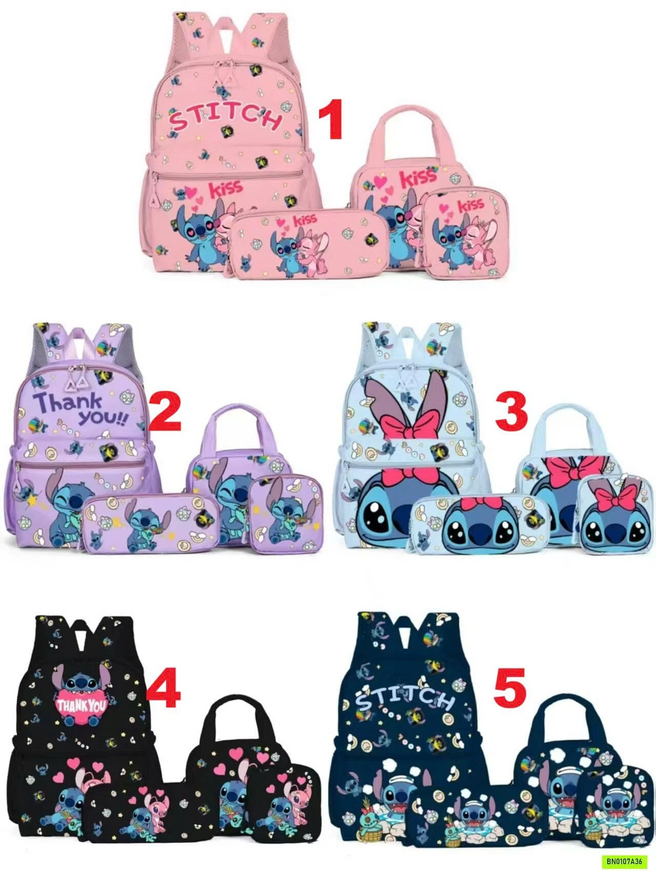 COMBO BALO 3 MÓN THỎ STITCH
