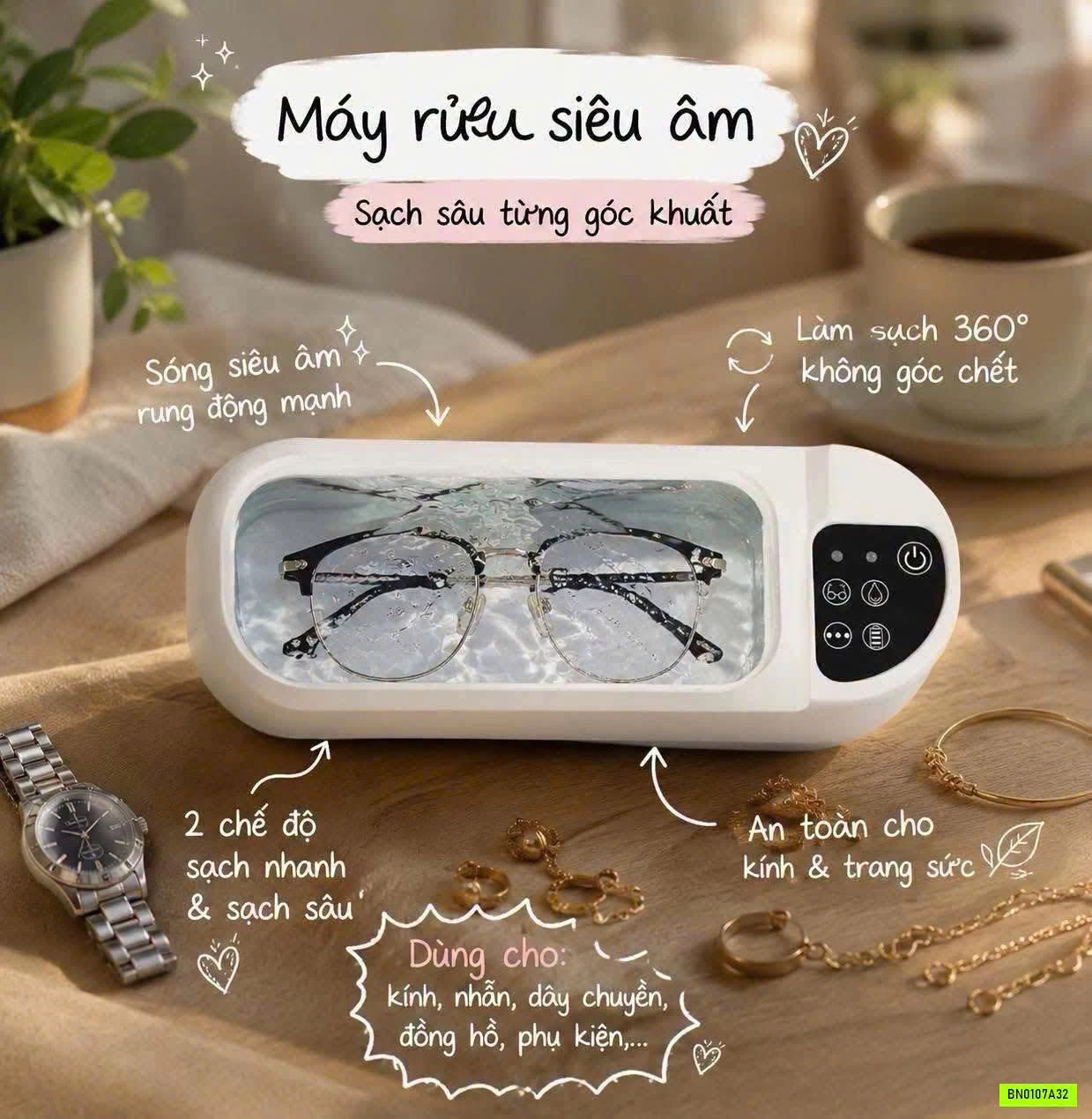 MÁY RỬA KÍNH PHỤ KIỆN TRANG SỨC