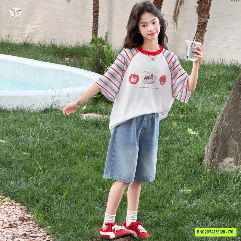 SÉT ÁO APPLE MIX JEANS LỬNG