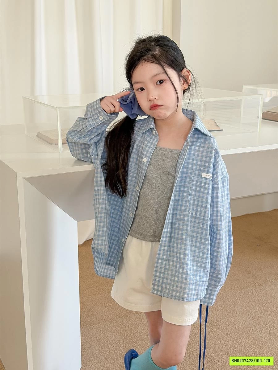 SƠ MI CARO XANH DƯƠNG 26A245 AMBB