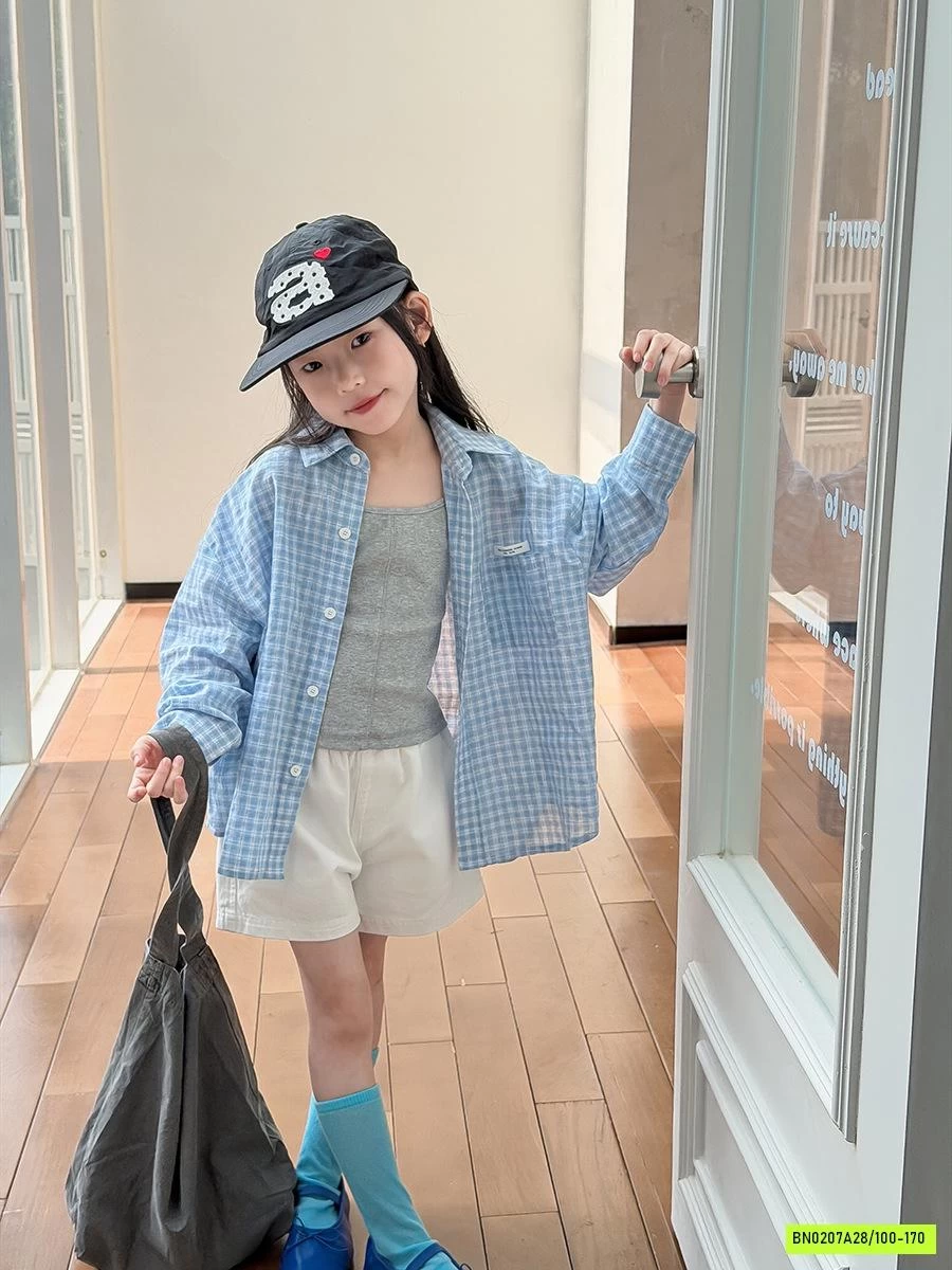 SƠ MI CARO XANH DƯƠNG 26A245 AMBB