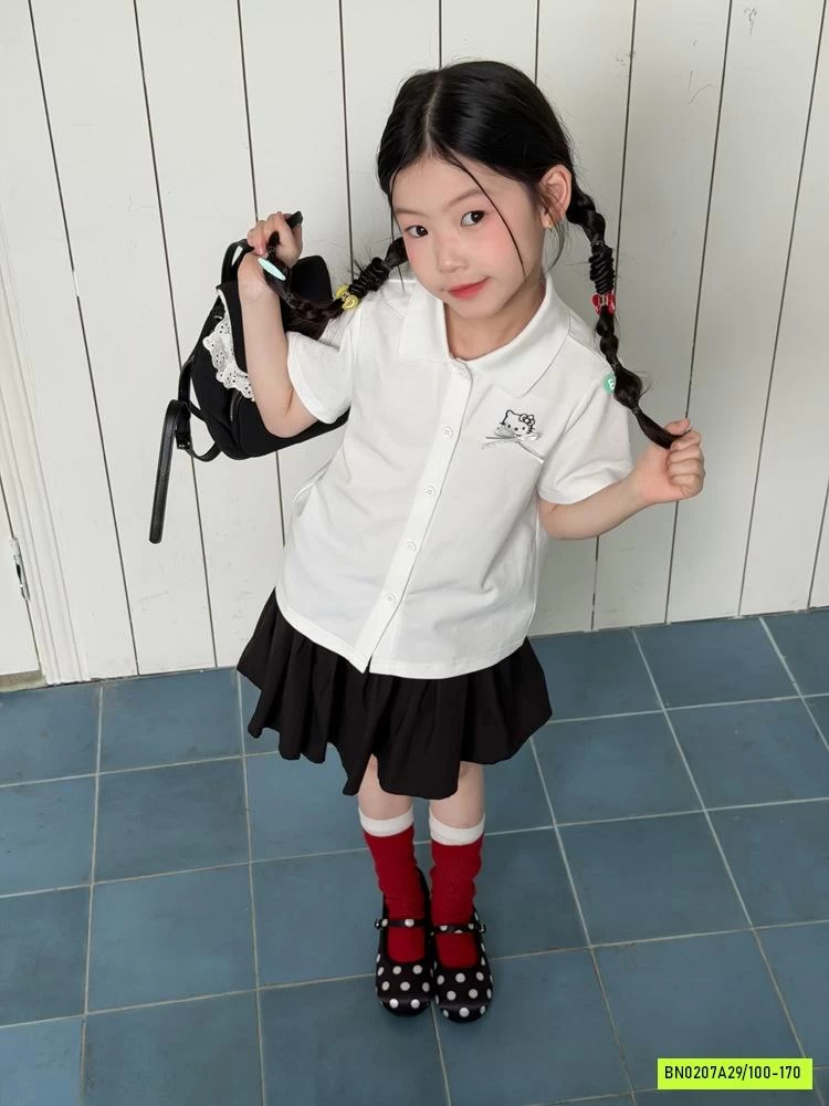 ÁO THUN GIẢ SƠ MI KITTY 26C174 AMBB