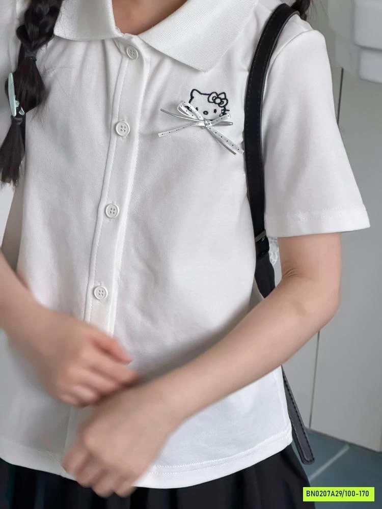 ÁO THUN GIẢ SƠ MI KITTY 26C174 AMBB