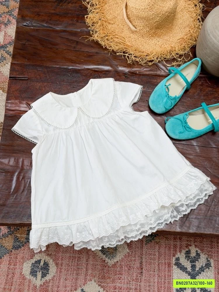 SƠ MI BABYDOLL CỔ SEN 26C169 AMBB