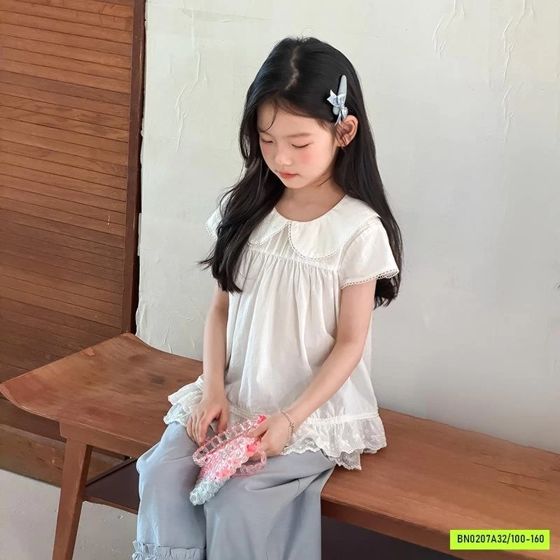 SƠ MI BABYDOLL CỔ SEN 26C169 AMBB