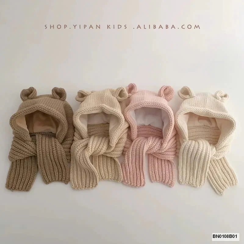 MŨ LEN TAI GẤU CHO BÉ