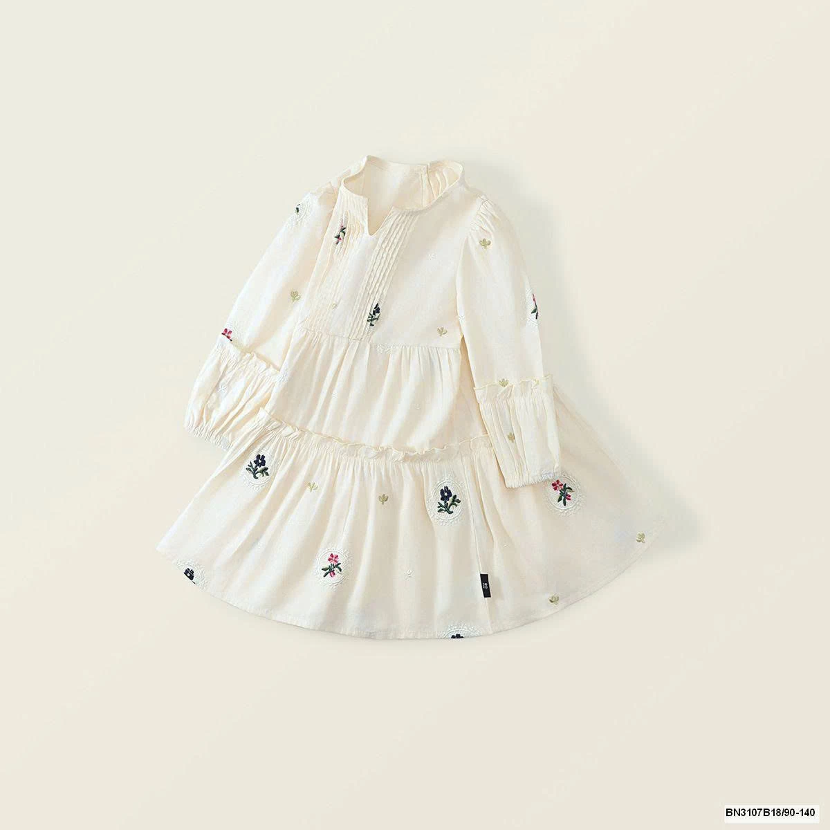 ĐẦM TAY BỒNG THÊU HOA